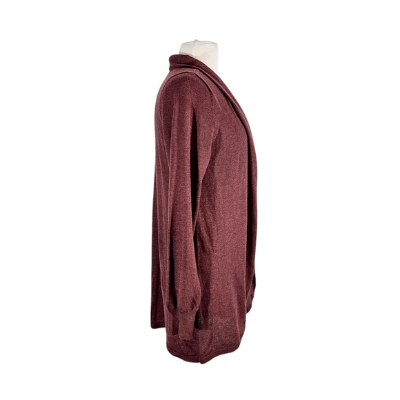 Ella Moss Burgundy Open Front "Karla" Cardigan Sweater - Picture 4 of 10